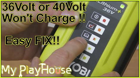 my ryobi battery will not charge|ryobi 36v battery not charging.